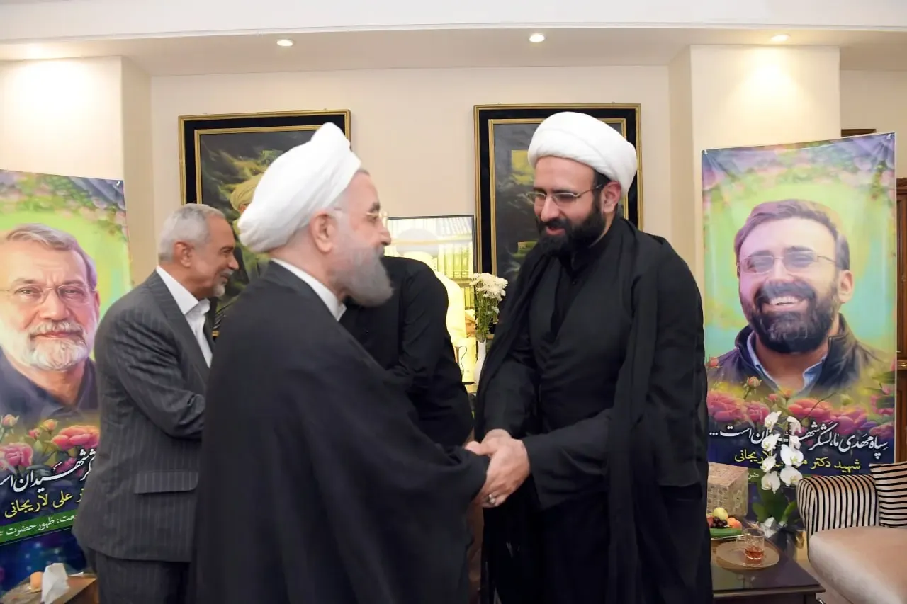 حضور حسن روحانی در منزل علی لاریجانی حضور حسن روحانی در منزل علی لاریجانی
