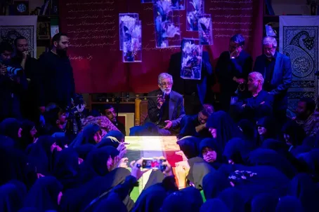 تصاویری از تابوت همسر شهید رهبر انقلاب