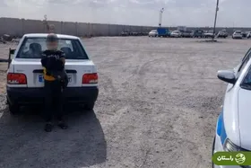 توقیف پراید به دلیل رانندگی کودک ۱۰ ساله