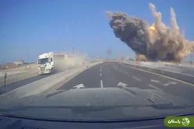 فیلم کامل از لحظه برخورد موشک به اشدود و قطع برق در اسرائیل