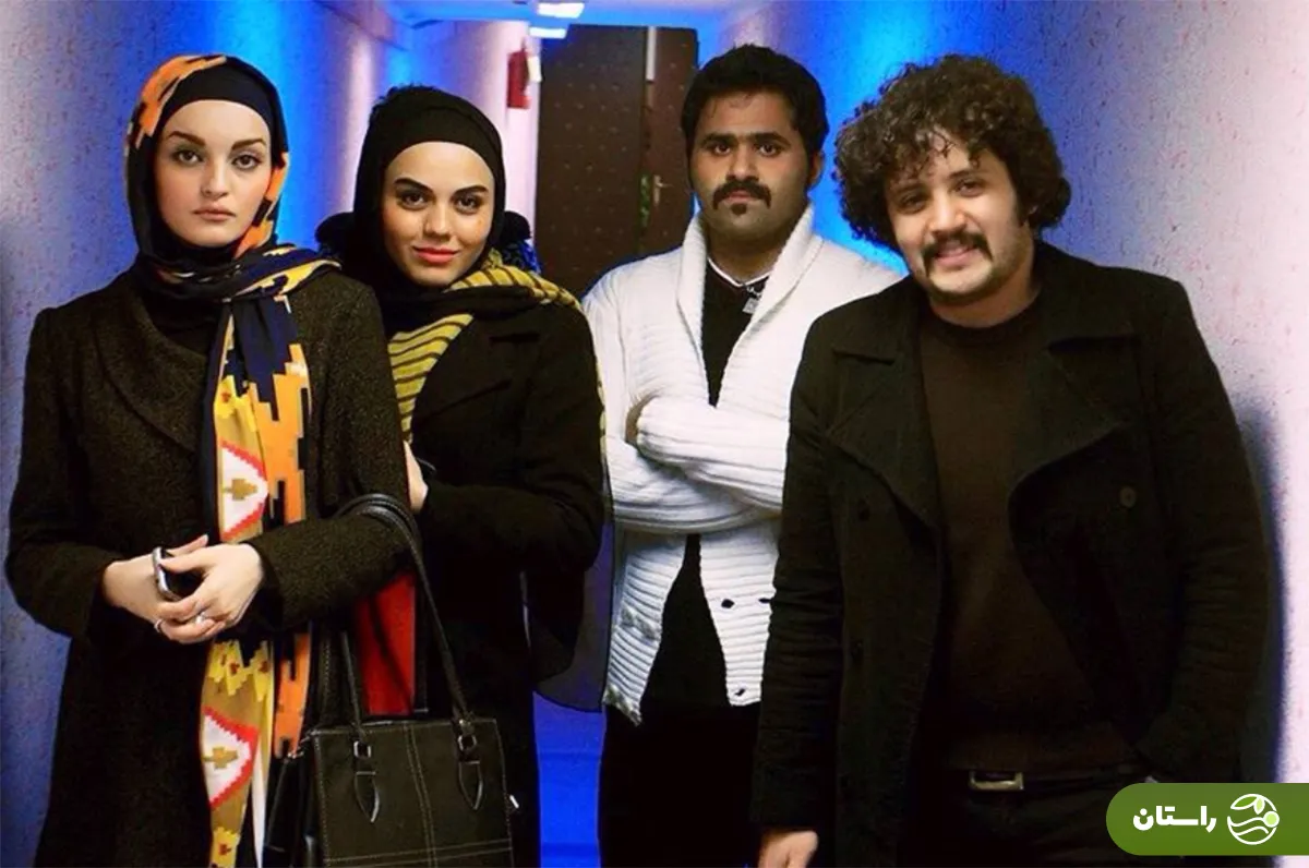آزاده زارعی و نیلوفر پارسا در پشت صحنه سریال آوای باران