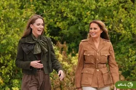 (تصاویر) دیدار و گفت و گوی کیت میدلتون و ملانیا ترامپ در باغ‌های فراگمور