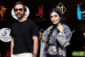 ویدئو | حرکات عجیب رضا اخلاقی راد و صحرا اسدالهی در اکران فیلم پاکول