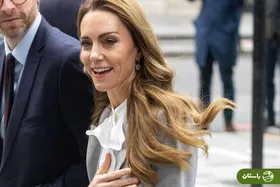 (تصاویر)‌ کیت میدلتون با کت و شلوار خاکستری خاصش باز هم دل همه را برد