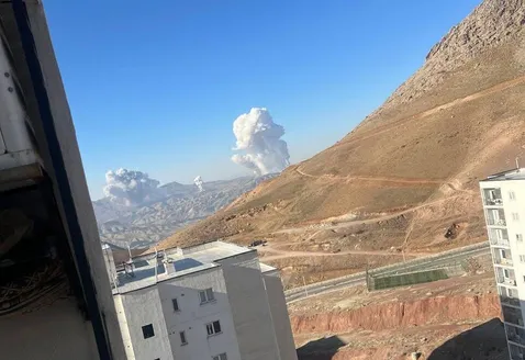 (ویدئو) بمباران پردیس در شمال شرق تهران