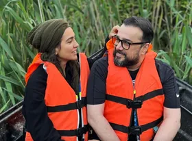 عکس | قایق‌سواری سپند امیرسلیمانی و همسرش با حضور یک مهمان ویژه