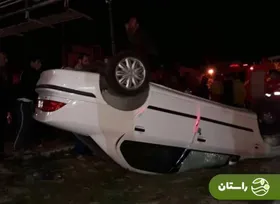 ویدئو | لحظه دستی کشیدن و چپ کردن خودروی پیکان