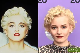 جولیا گارنر (Julia Garner) در نقش «مدونا»؛ شباهت عجیب این بازیگر به ملکه پاپ