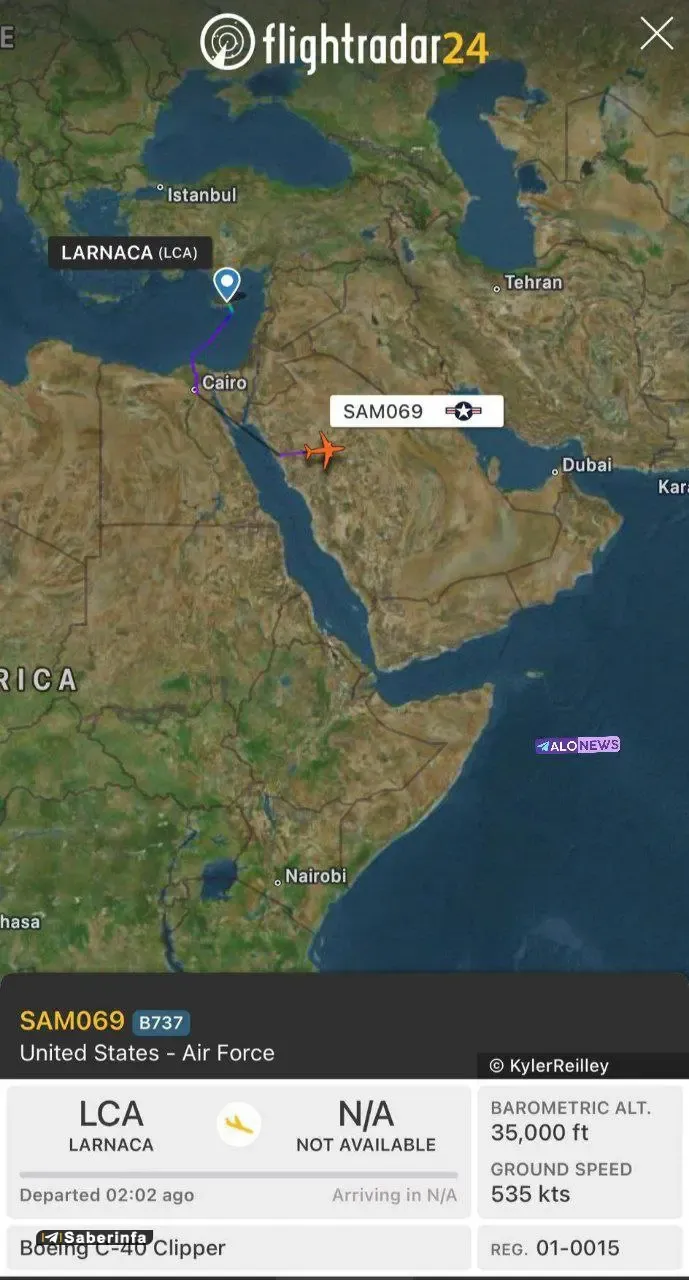 هواپیمای آمریکایی در راه مسقط