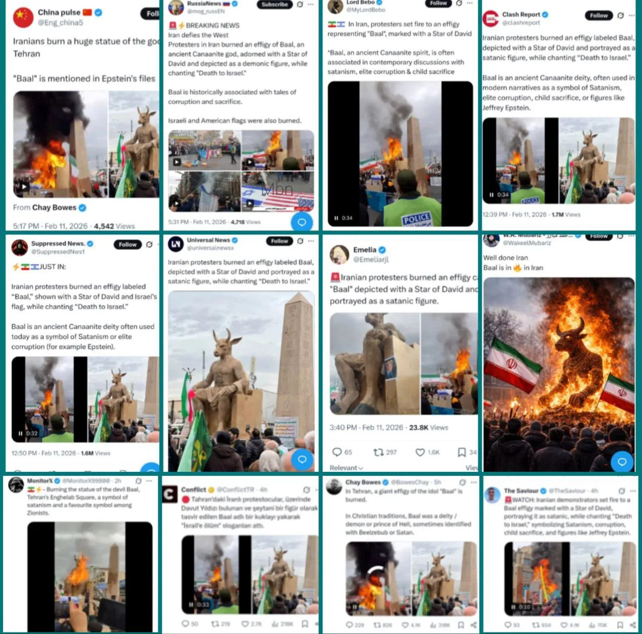 بت بعل چیست و چرا در راهپیمایی ۲۲ بهمن سوزلنده شد