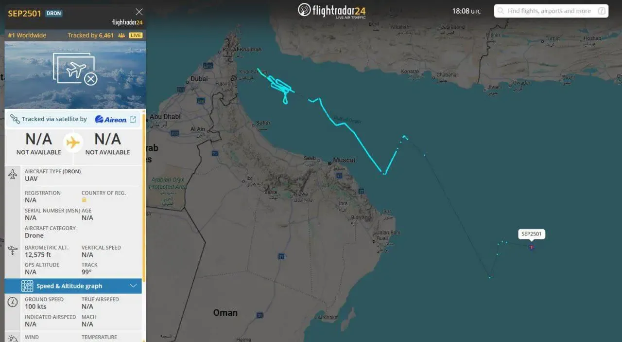 پهپاد سپاه نزدیک ناوگان آمریکا