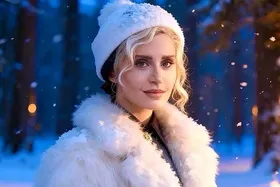 عکس‌های جادویی هوش مصنوعی از «الناز شاکردوست» زیر بارش برف