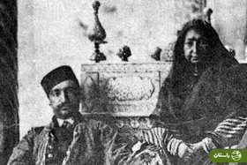 عکس | تونل زمان؛ ناصرالدین شاه قاجار در کنار مادر (مهدعلیا) و خواهرش (عزت الدوله)