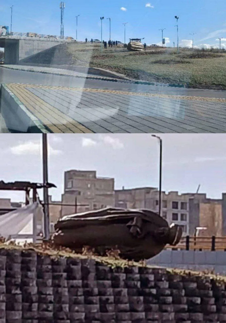 سقوط مجسمه ابراهیم رئیسی در اردبیل