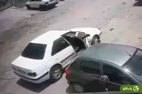 ویدئو | صحنه هولناک سرقت از خودرو و چاقوکشی در ملارد