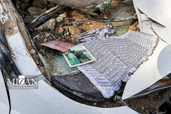 آثار حمله هوایی به خیابان ملک الشعرای بهار