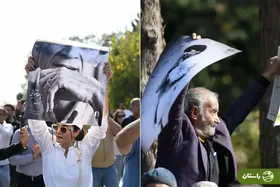 (تصاویر) خاکسپاری ناصر تقوایی در امام‌زاده طاهر کرج با حضور گسترده مردم و هنرمندان
