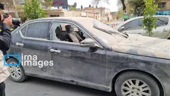 تصاویر | حمله موشکی به خیابانی پرتردد در شیراز