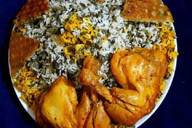 طرز تهیه تاک پلو درجه یک شاهرودی با مرغ