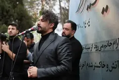 (ویدئو) سخنرانی‌های احساسی و تلخ در مراسم خاکسپاری حمید هیراد