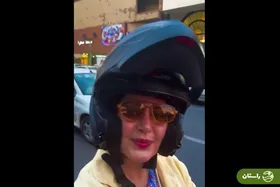 ویدئو | موتورسواری الناز شاکردوست در خیابان‌های تهران