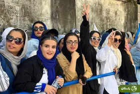 عکسی از حضور یک هوادار زن ملوان در سیرجان وایرال شد