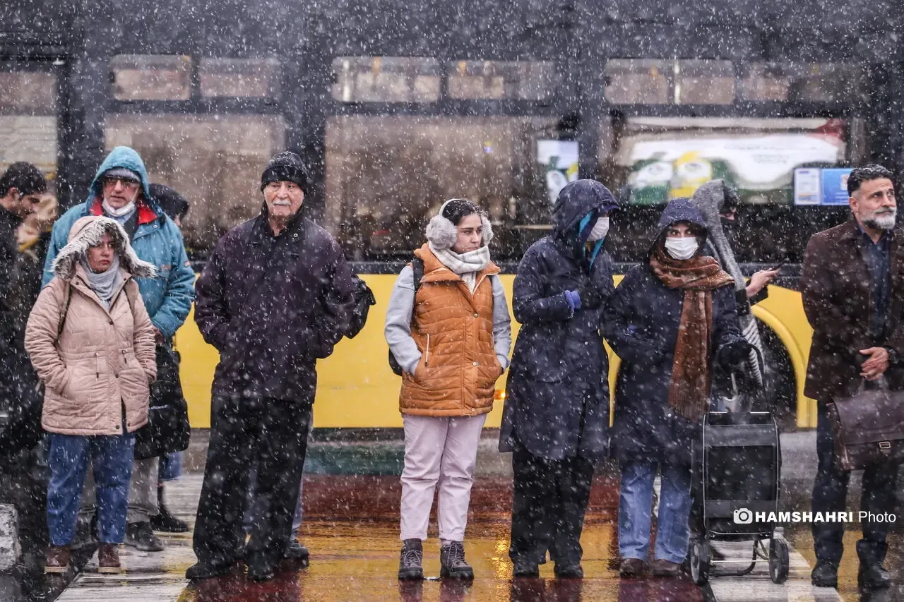 بارش برف در شمال تهران بارش برف در شمال تهران
