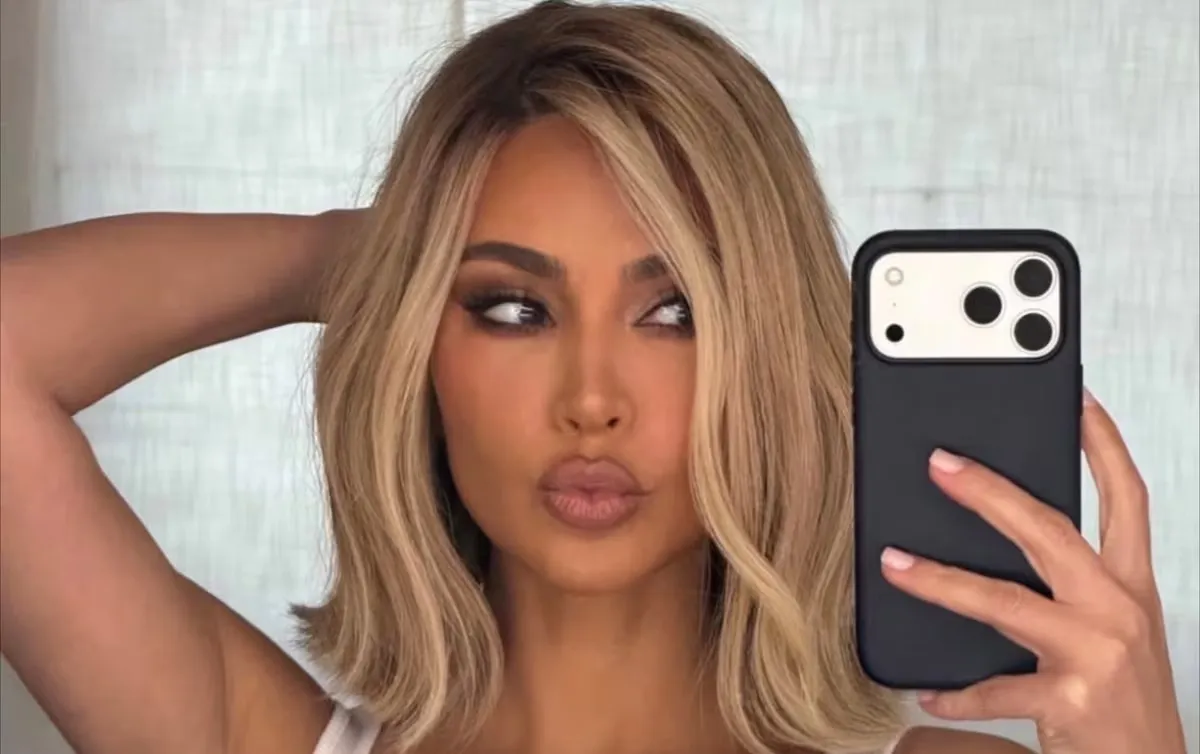 بلوند شدن موی کیم کارداشیان