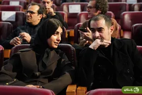 عکس | شهاب حسینی و همسرش ساناز ارجمند در اختتامیه جشنواره فجر