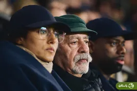 تصاویر | گلشیفته فراهانی و پدرش در حال تماشای بازی پاری سن ژرمن