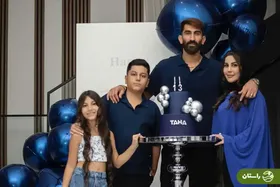 (تصاویر) جشن تولد پسر علیرضا بیرانوند با کیک ۲ طبقه و تم آبی؛ پست احساسی اکرم بیرانوند برای طاها