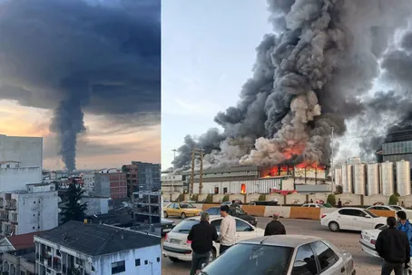 تصاویری هولناک از آتش‌سوزی در شرکت کاله