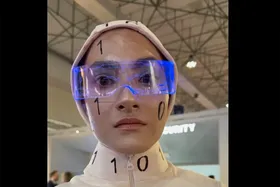 (ویدئو) آبروریزی عجیب در نمایشگاه کیش اینوکس؛ نمایش انسان ربات‌نما!