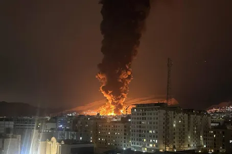 (ویدئو)  حمله به انبار نفت‌های تهران و کرج