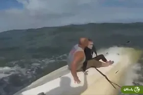 ویدئو | عملیات نفس‌گیر نجات دو نفر و یک سگ از دریا در سواحل فلوریدا