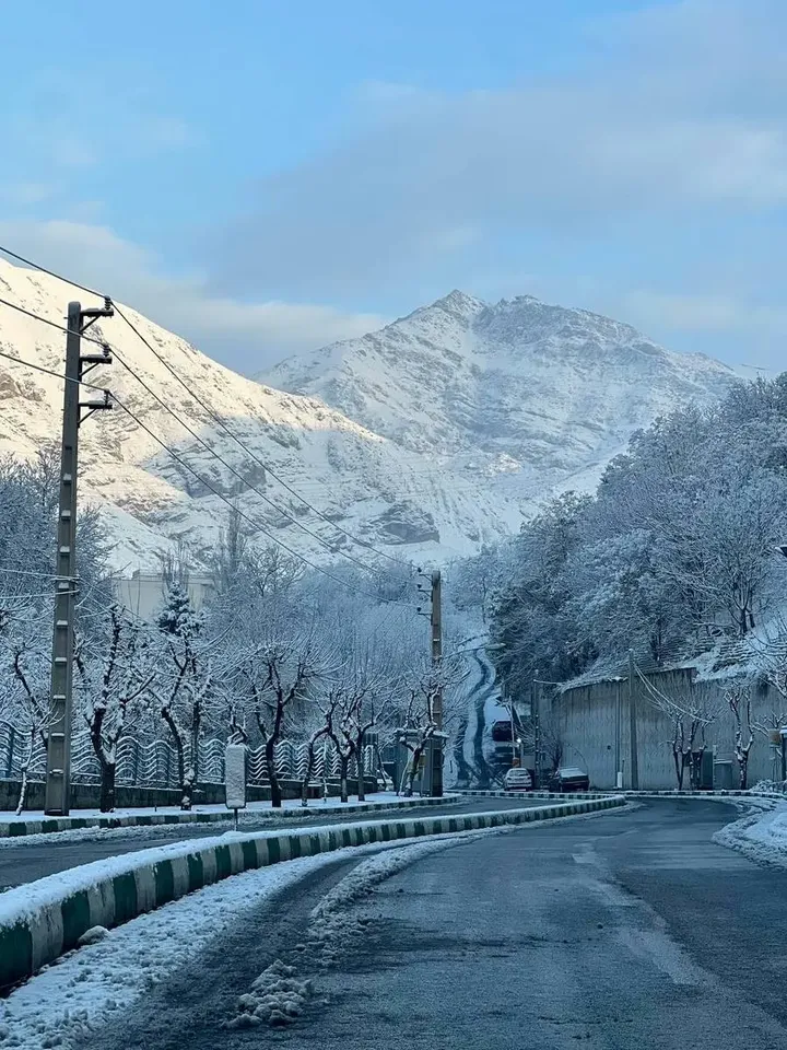 تصاویری زیبا از سفیدپوش شدن شمال تهران