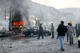 (ویدئو) لحظه حمله موشکی آمریکا به لامرد و شهادت ۲۰ نفر