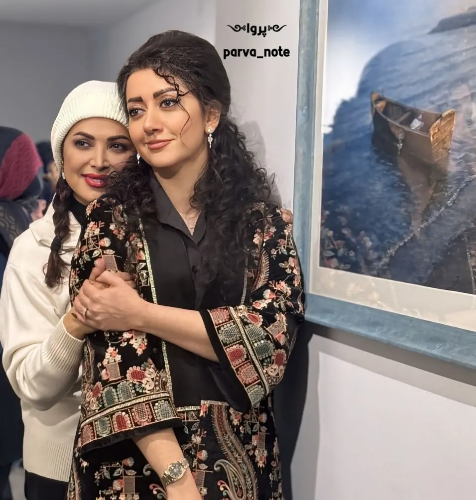 حضور بازیگران در نمایشگاه آثار نقاشی بهار نوروزپور و همسرش امیرعلی نبویان