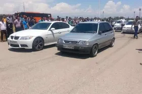 (ویدئو) فیلمی باورنکردنی از برنده شدن پراید از BMW در پیست مسابقه!