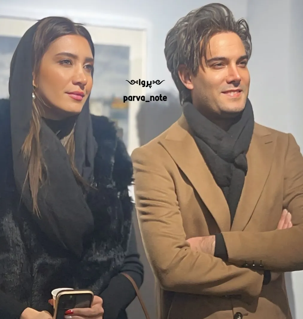 حضور بازیگران در نمایشگاه آثار نقاشی بهار نوروزپور و همسرش امیرعلی نبویان