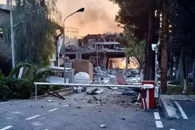 (عکس) حمله هوایی به انستیتو پاستور