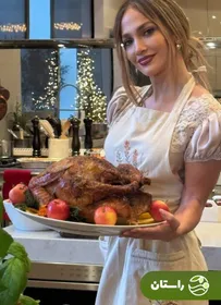 (عکس) آشپزی جنیفر لوپز با فرزند ۱۷ ساله‌اش در جشن شکرگزاری