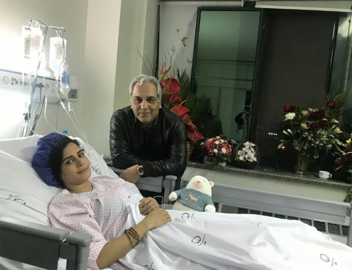عیادت از الناز شاکردوست روی تخت بیمارستان