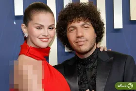 (تصاویر) سلنا گومز و نامزدش بنی بلانکو روی فرش قرمز جشنواره امی ۲۰۲۵