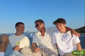 عکس | زیر شلوار راه‌راه دیوید بکام؛ تقلید از پدران و اساتید موسیقی ایرانی!