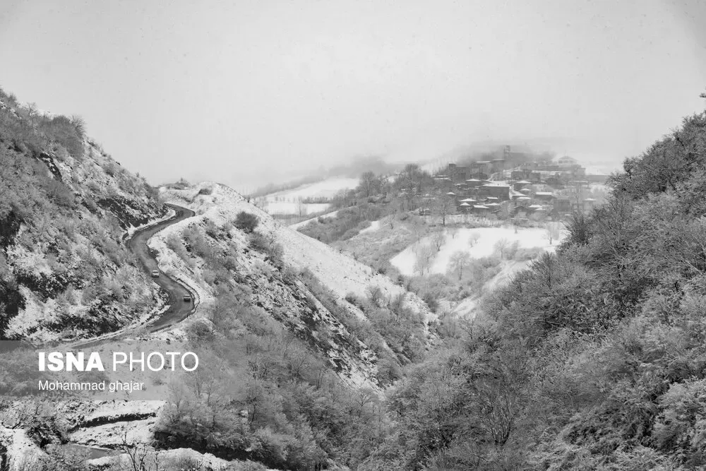 بارش برف در گلستان