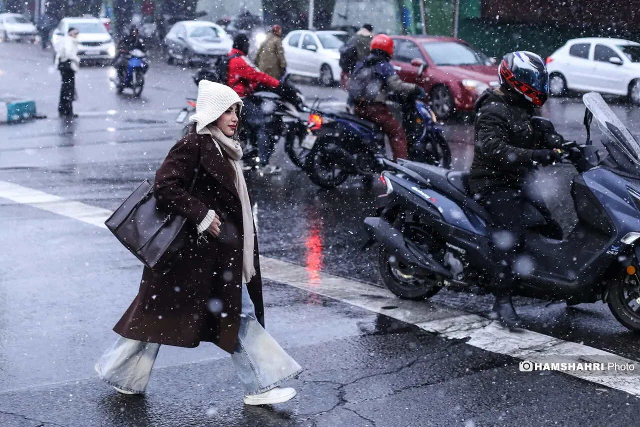 بارش برف در شمال تهران بارش برف در شمال تهران