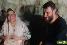 دیدار گوهر خیراندیش با هومن سیدی و جواد عزتی در پشت صحنه سریال «وحشی» + ویدئو