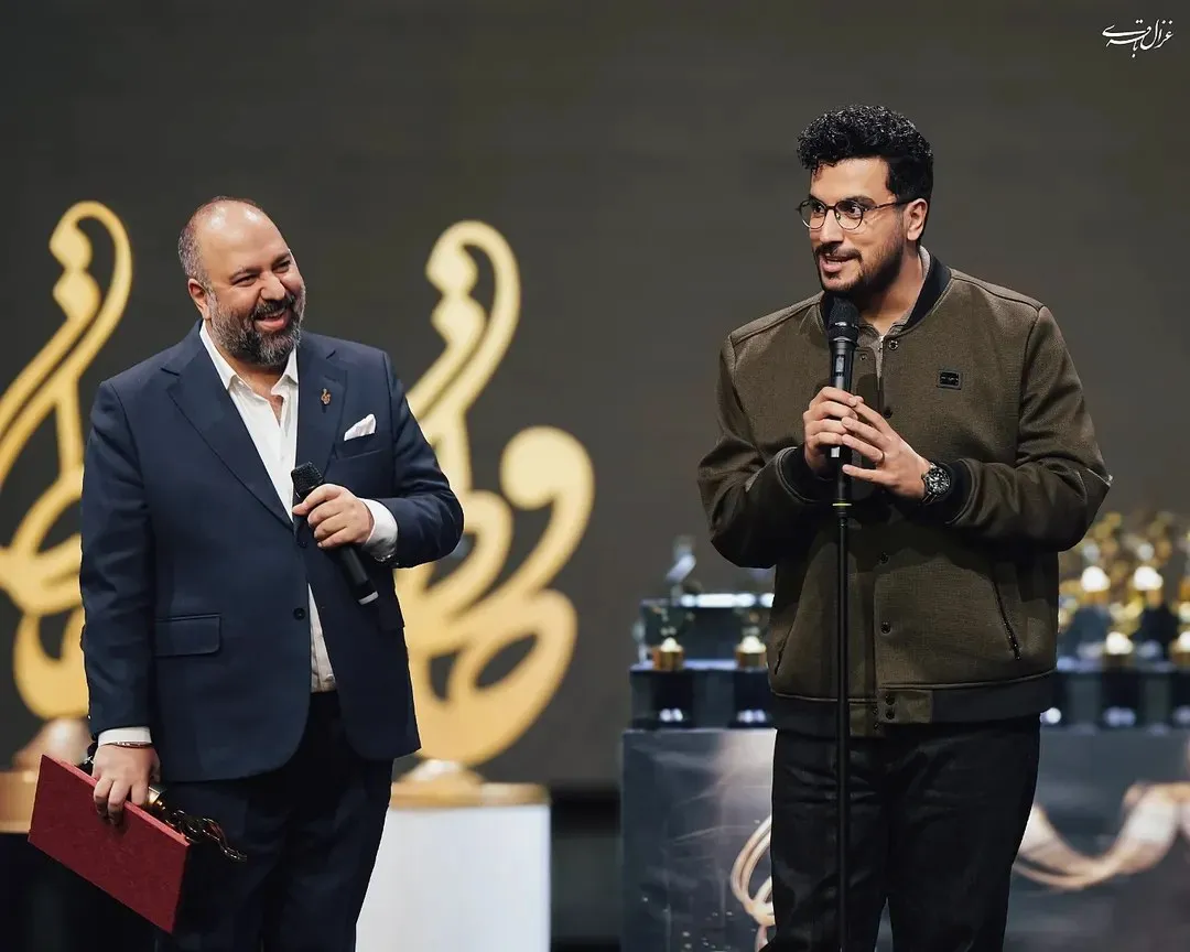 امیرحسین قیاسی و همسرش در جشن حافظ