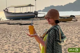 عکس |‌ لباس عجیب پردیس احمدیه در گوا هند